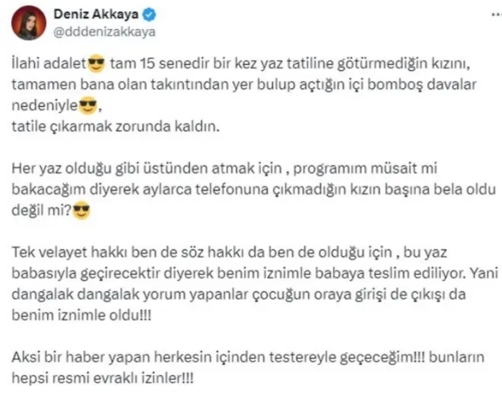 deniz akkaya dan velayet iddialarina yanit